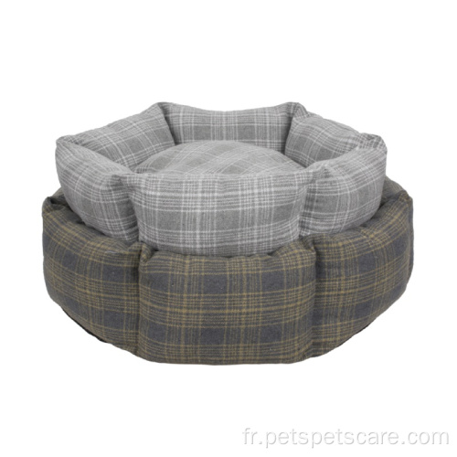 Lit de chien hexagonal de sommeil de canapé de lit d'animal familier chauffant
